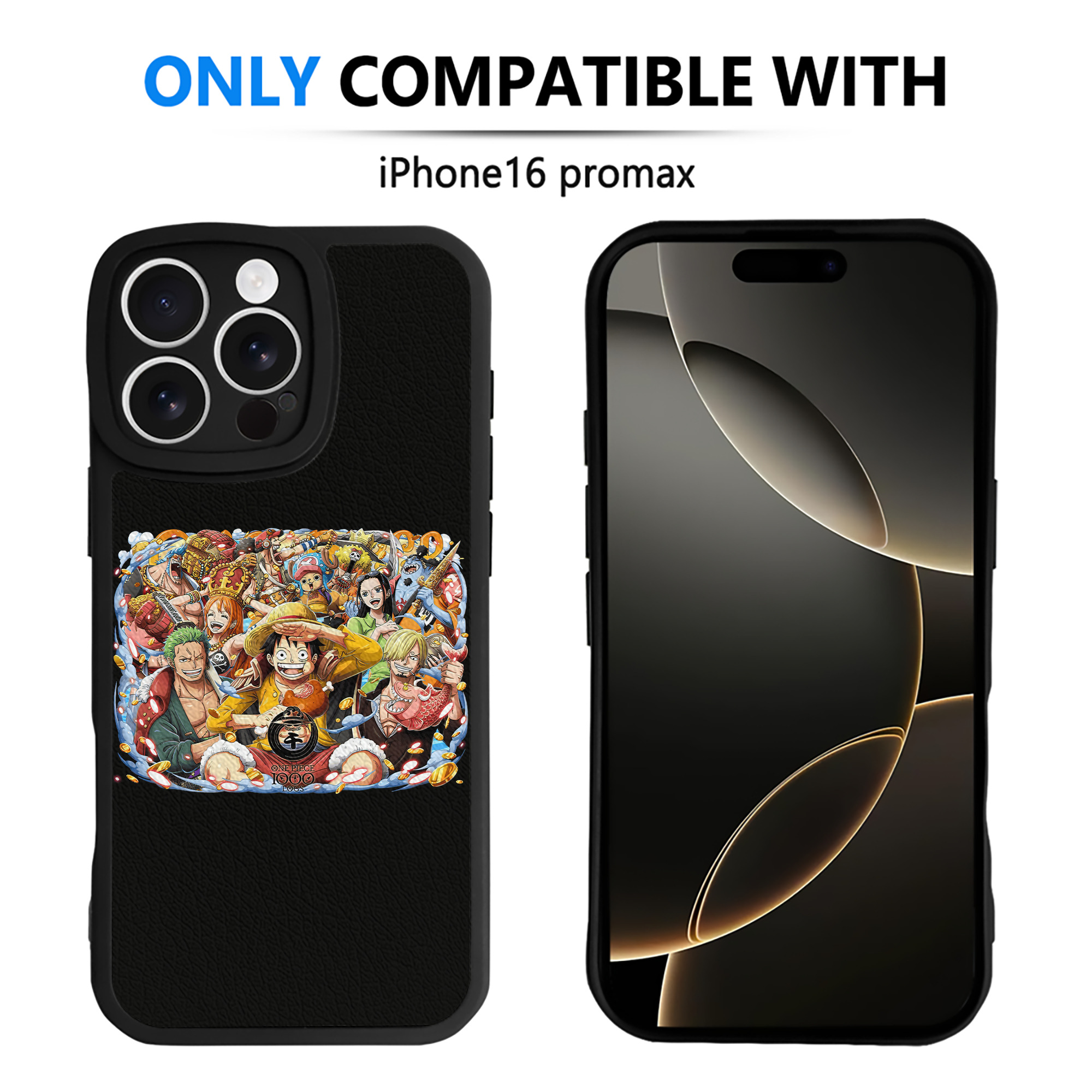 （画像用） ワンピース モンキー・D・ルフィ ONE PIECE Monkey D. Luffy 【iPhone 16シリーズ対応】シリコンスマホケース（レザー調） 材質：シリコン